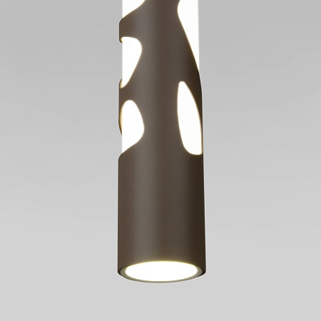 Подвесной светодиодный светильник DLR037 12W 4200K кофейный Elektrostandard - фото