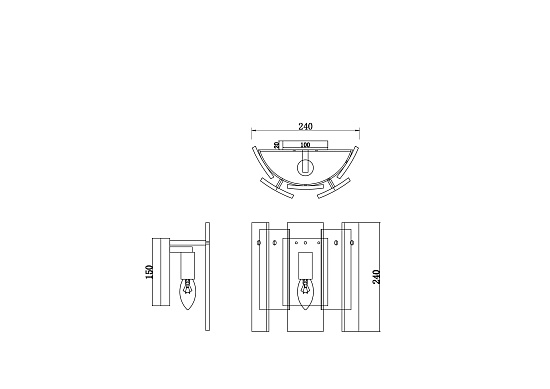 Настенный светильник (бра) Freya Ottimo FR5198WL-01BS - фото