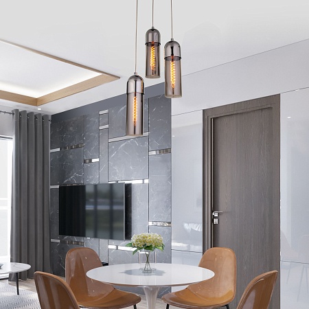 Подвесной светильник Eurosvet 50180/3 дымчатый - фото