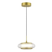 Светильник подвесной ST-Luce золото/прозрачный LED 1*7W 3000K SL6239.203.01