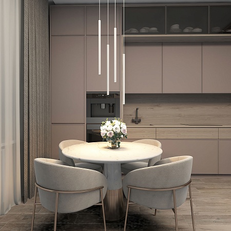 DK4303-WH Подвесной светильник со встроенным светодиодом, 5W, IP 20, 3000K, белый, алюминий - фото