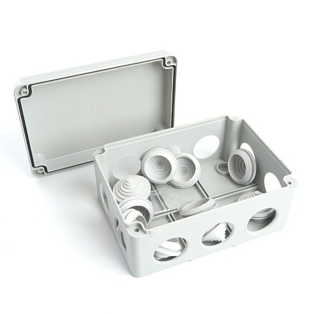 Коробка разветвительная STEKKER EBX20-310-55, 190*140*70мм, 10 вводов, IP55, светло-серая (GE41244) - фото