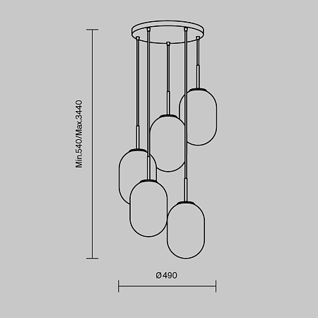 Подвесной светильник Freya Sharlot FR1012PL-05BS - фото