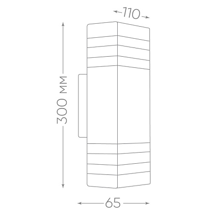 Светильник садово-парковый Feron DH0807, на стену вверх/вниз,  E27 230V, черный - фото