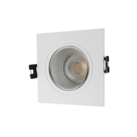 DK3071-WH+CH Встраиваемый светильник, IP 20, 10 Вт, GU5.3, LED, белый/хром, пластик - фото