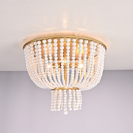 Люстра Jacqueline Clear Flush-Mount Brass Imperiumloft 186173-22 - фото