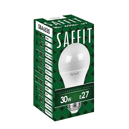 Лампа светодиодная SAFFIT SBA6530 Шар E27 30W 230V 4000K - фото