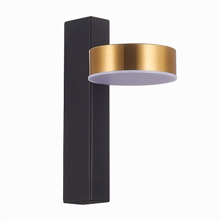Светильник настенный ST-Luce Черный/Латунь LED 1*7W 3000K SL6000.301.01 - фото