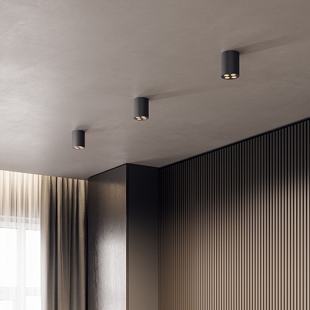 Светильник потолочный светодиодный Points 7W 3000K черный 25111/LED Elektrostandard - фото
