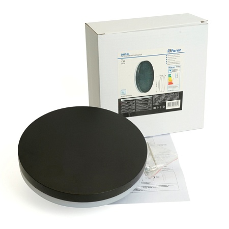 Светильник уличный светодиодный Feron DH104, 7W, 450Lm, 4000K, черный - фото