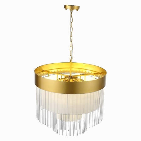 Люстра подвесная ST-Luce Золотистый/Белый, Прозрачный E14 9*40W SL1352.203.09 - фото