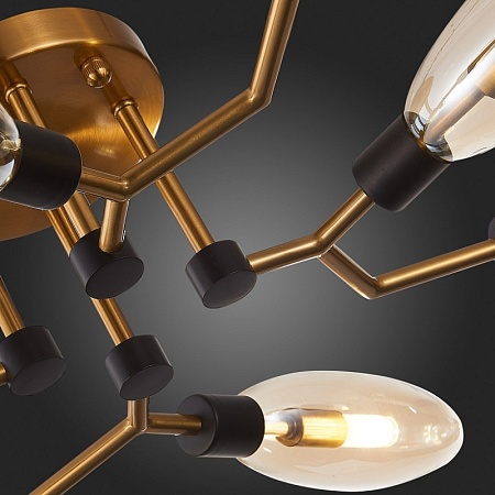 Люстра потолочная ST-Luce Латунь/Коньячный G9 8*5W SL1174.302.08 - фото