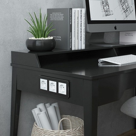 Розетка с заземлением (белый матовый) W1171061 - фото