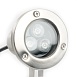 Светодиодный прожектор подводный Feron LL-822, 3W, AC/DC24V, низковольтный, 2700K, металлик, 80*80*130mm, IP68 - фото