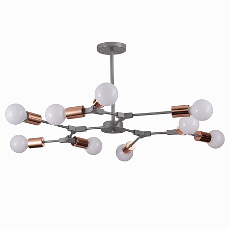 Светильник потолочный Серый, Розовое золото E27 9*60W SLE106403-09 - фото