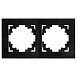 Рамка 2-местная, металл, STEKKER MFR00-7002-05, серия Катрин, черный - фото