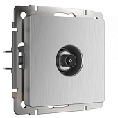 ТВ-розетка оконечная cеребряный рифленый WL09-TV