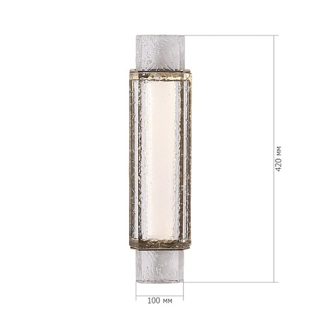 Светильник настенный ST-Luce латунь/прозрачный LED 1*11W 3000K SL6140.301.01 - фото