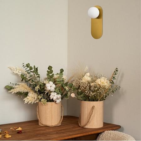 Светильник настенный Латунь/Белый G9 LED 1*5W 4000K SLE1194-301-01 - фото