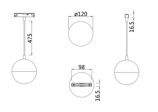 Трековый подвесной светильник Technical Kiat TR018-2-10W4K-W - фото