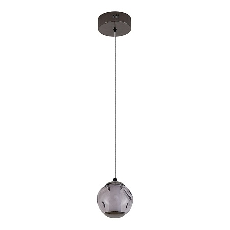 SL6520.403.01 Светильник подвесной ST-Luce черный жемчуг/прозрачно-дымчатый LED 1*5W 4000K HELMI - фото