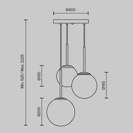 Подвесной светильник Maytoni Basic form MOD321PL-03G1 - фото