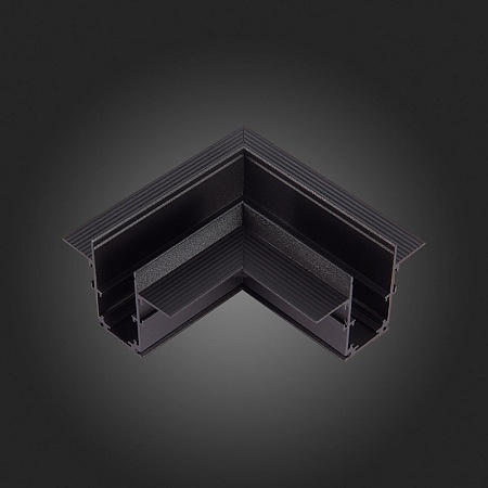 Угол-соединитель для встраиваемого магнитного шинопровода под ГКЛ 12мм ST-Luce Черный ST007.429.12 - фото