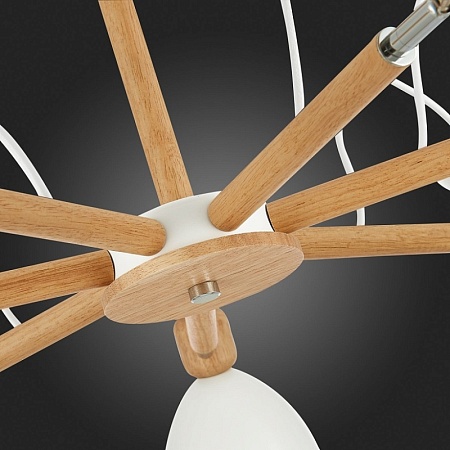 Светильник потолочный Светлое дерево, Белый/Белый E27 7*60W SLE103802-07 - фото