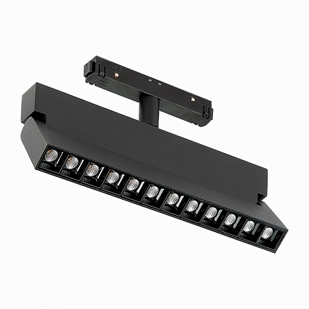 Магнитный трековый светильник Черный LED 1*12W 4000K 1 009Lm Ra>90 36° IP20 L219xW22xH1 ST362.446.12 - фото