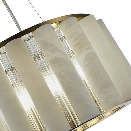 Светильник подвесной ST-Luce Бронза, Прозрачный/Белый алебастр E14 6*40W SL1516.303.06 - фото