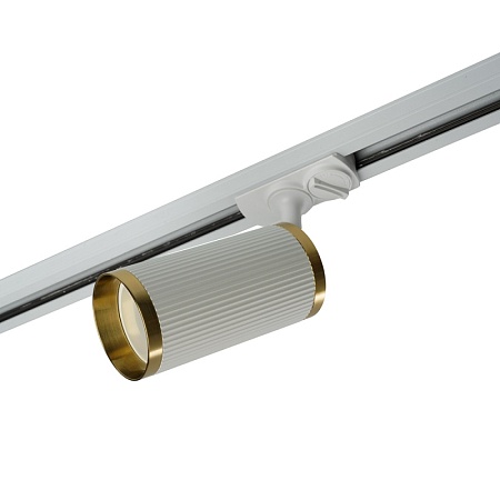 Светильник Feron AL174 трековый однофазный на шинопровод под лампу GU10, белый античное золото - фото