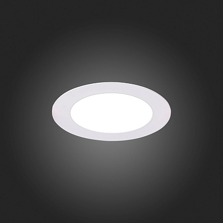Св-к встр. Белый LED 1*6W 4000K 480Lm Ra80 110° IP20 D90xH30 220-240V ST210.548.06 - фото