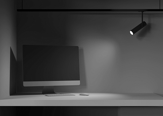 Трековая система Technical встраиваемая однофазная (220 Вольт) чёрная 300x300 TS-S-300-TR005-1-GU10-B