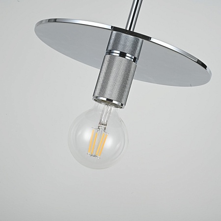Подвесной Светильник Rh Utilitaire Disk Shade Pendant Silver Imperiumloft 123644-22 - фото