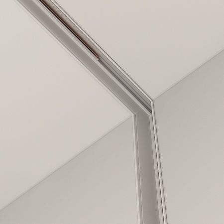 Коннектор угловой внутренний Exility встраиваемый под ГКЛ 12,5мм, белый - фото