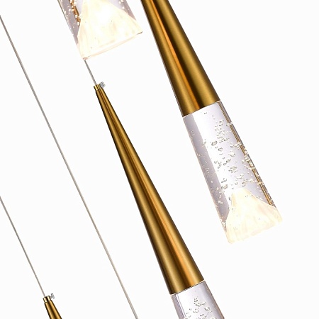 Люстра подвесная ST-Luce Золотистый/Прозрачный LED 7*3W 3000K SL6111.203.07 - фото