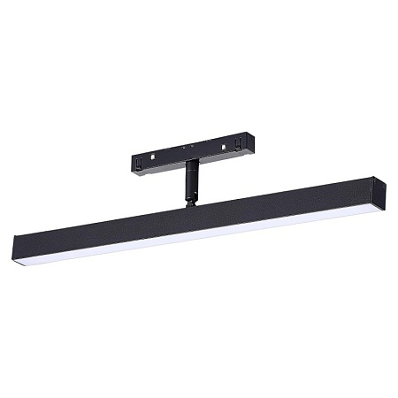 Магнитный трековый светильник Черный LED 1*12W 3000K 700Lm Ra>90 120° IP20 L405xW22,5xH ST802.436.12 - фото