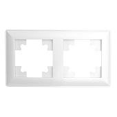 Рамка STEKKER, PFR00-7003-01 3-местная, пластик, серия Катрин, белый
