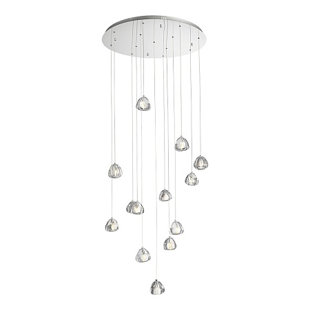 Светильник подвесной ST-Luce Хром/Прозрачный с пузырьками воздуха LED 13*3W 3000K SL6017.101.13 - фото