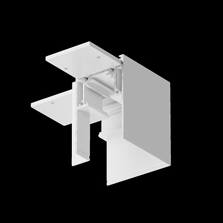 Коннектор угловой Gravity накладной белый - фото