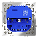 Розетка встраиваемая VOLTUM S70 с заземлением и защитными шторками, 16А, с USB, A+A, (сталь)