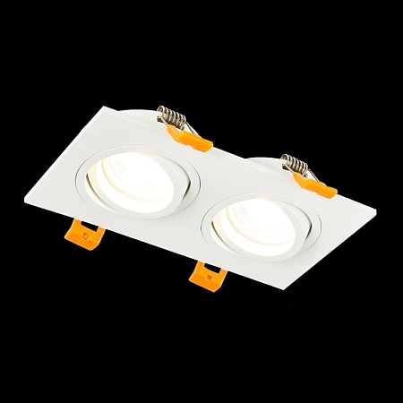 Св-к встр. Белый GU10 2*50W IP20 L170xW92xH27 220V Без ламп ST251.508.02 - фото