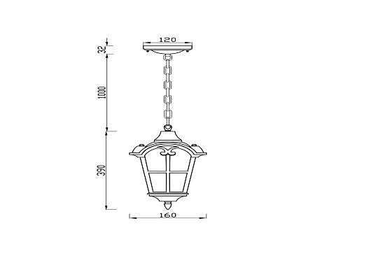 Подвесной светильник Outdoor Albion O413PL-01BZ - фото