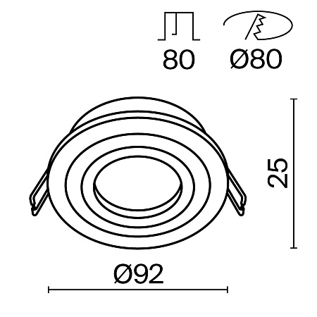 Встраиваемый светильник Technical Atom DL023-2-01W - фото