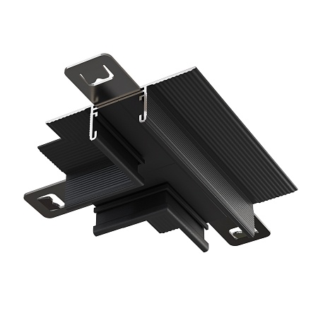 Т- образный коннектор встраиваемый Basity, черный  - фото