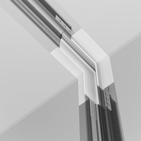 Коннектор угловой внутренний Exility встраиваемый белый - фото