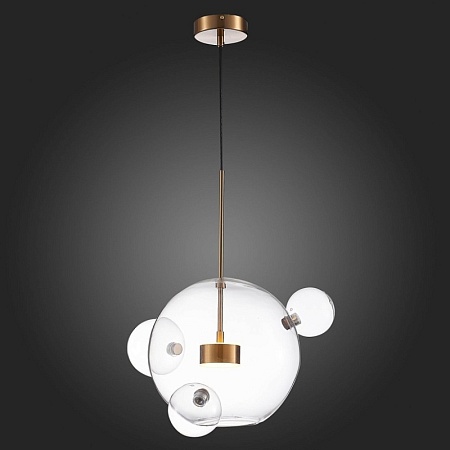 Светильник подвесной ST-Luce Латунь/Прозрачный LED 1*14W 3000K SL1133.203.01 - фото