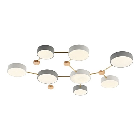 Светильник потолочный Золотистый, Светлое дерево/Белый, Серый LED 8*16,5W 4000K SLE600102-08 - фото