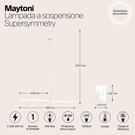 Подвесной светильник Maytoni Supersymmetry P096PL-L11WK1 - фото