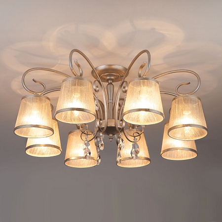 Потолочный светильник Eurosvet 60065/8 серебро - фото